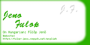jeno fulop business card
